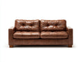 Canapé 2 places - Similicuir - 174x88x84 cm - Marron cognac - Style vintage