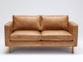 Canapé 2 places - Similicuir - 170x88x85 cm - Cognac - Style moderne