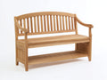 Banc de jardin - Teck - 137x61x92 cm - Marron doré - Style naturel