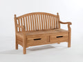 Banc de jardin - Teck - 131x61x94 cm - Marron clair - Style classique