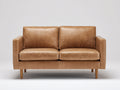 Canapé 2 places - Similicuir - 159x82x84 cm - Camel - Style moderne